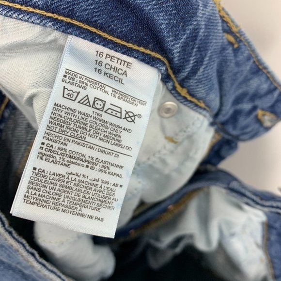 Old Navy Jeans High Rise Curvy OG Straight Button Fly Distressed - Picture 10 of 10